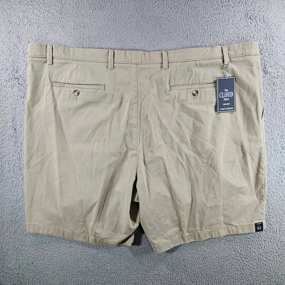Roundtree & Yorke Mens‎ 52x9 Khaki Classic Fit Pleated The Cloud Shorts NEW NWT